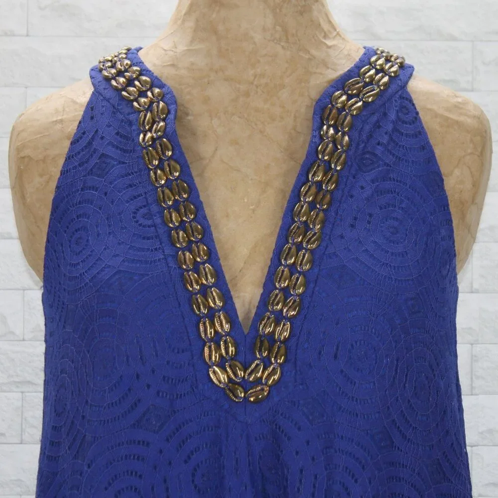 LILLY PULITZER ACHELLE Dress Swing Sleeveless Resortwear Summer Beach Blue XXS - Picture 2 of 15